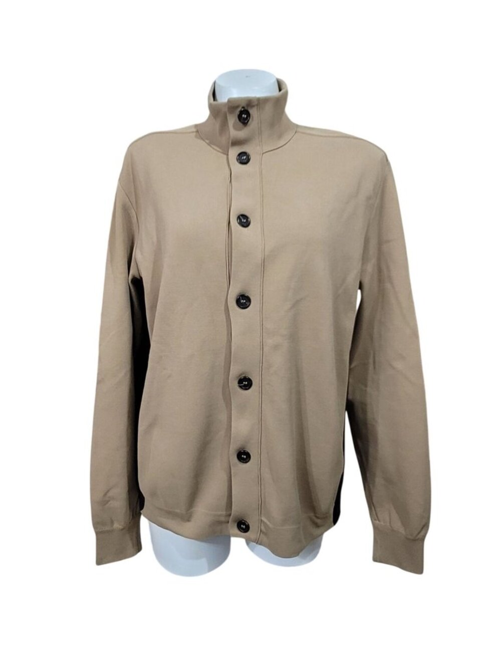 Vintage Prada Sport Cardigan Button Front Contrast Side Panels 90s IT 52